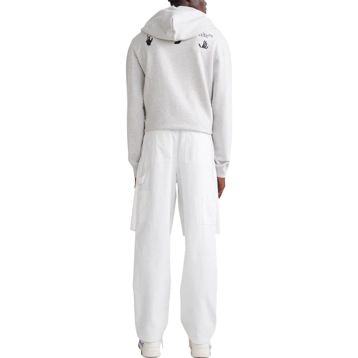 Men's Off-White FW22 Solid Color Casual Pants/Trousers Loose Fit White OMCA225S22FAB0010100