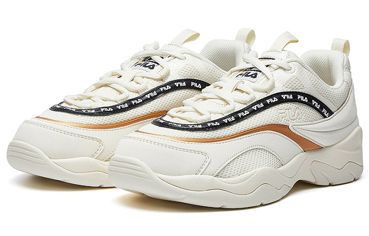 (WMNS) FILA Ray VNTG Running Shoes GS White/Black/Gold F62W031112FSW