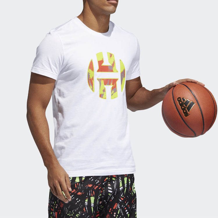 adidas SUMMER HARDEN Basketball Sports Short Sleeve White FS9914