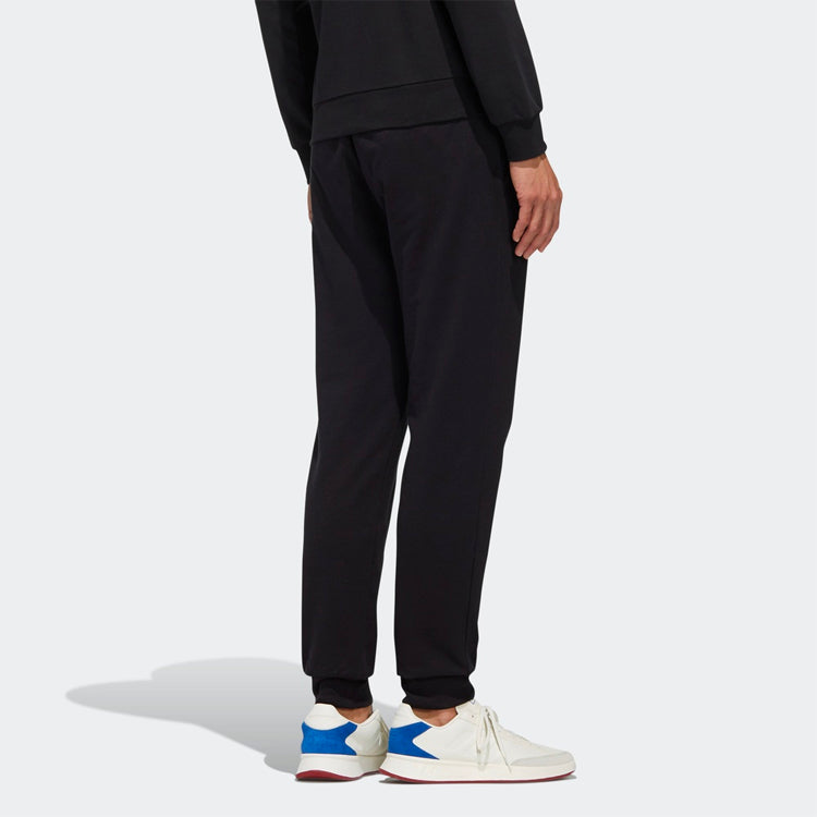 adidas neo Lacing Printing Sports Pants Black EI6277
