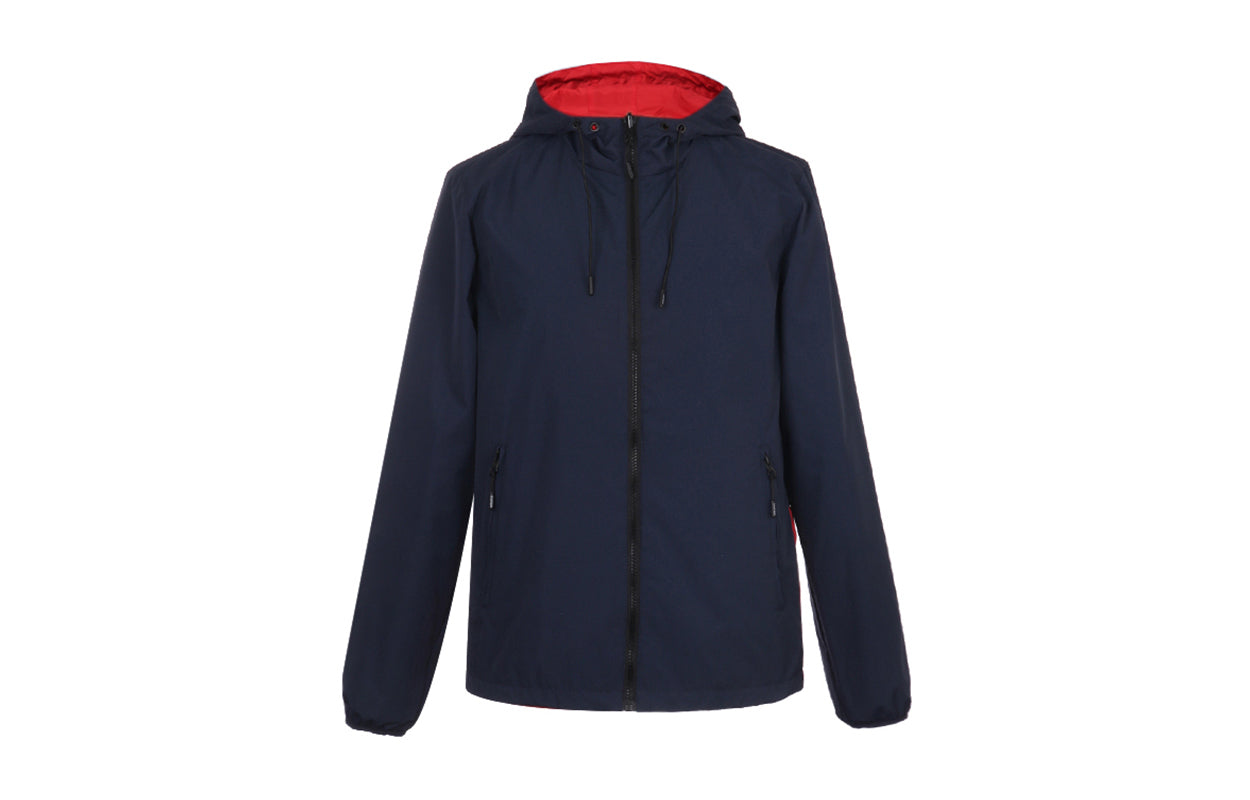 Men's KENZO Double Sided Hooded Jacket Navy Blue Red FA55BL1511NG-77