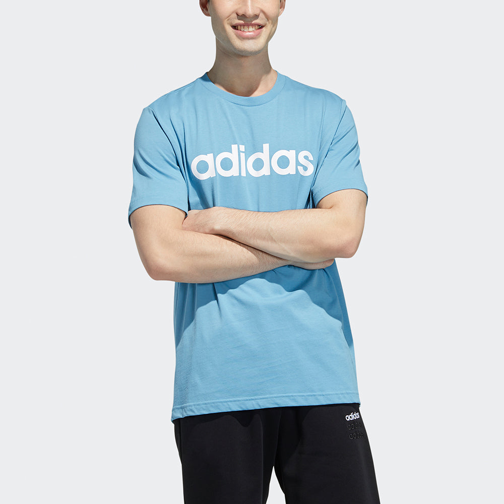 adidas neo Casual Sports Round Neck Short Sleeve Sky Blue GP4892