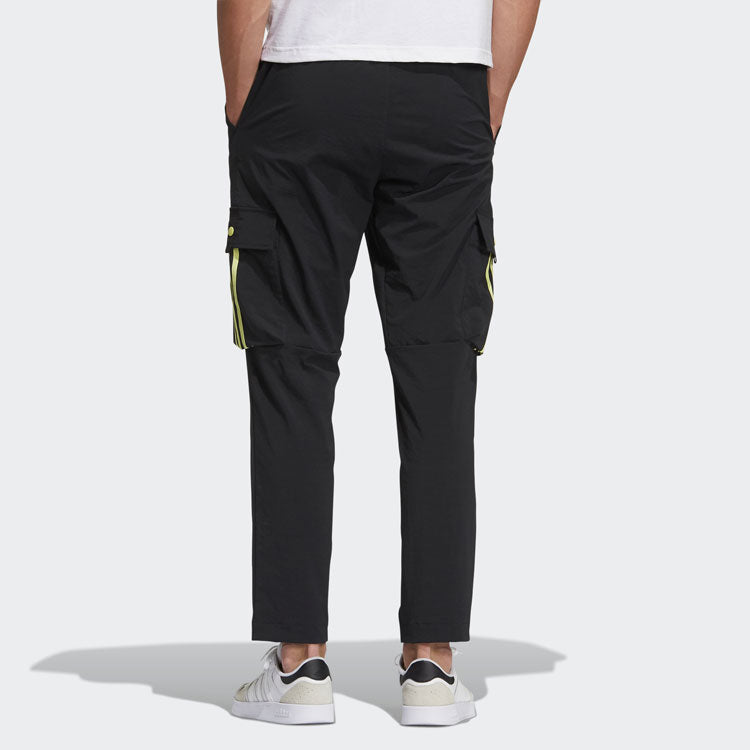 adidas neo Sw Lw 3s Tp Leisure Pocket Sports Stripe Trousers Men's Black H55286