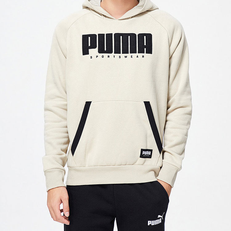 PUMA Logo Printing Fleece Lined Sports Creamy White 580967-32