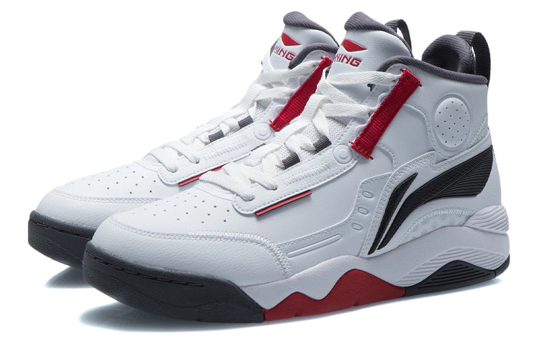 Li-Ning Basketball Shoes 'White Black Red' AGBR081-1