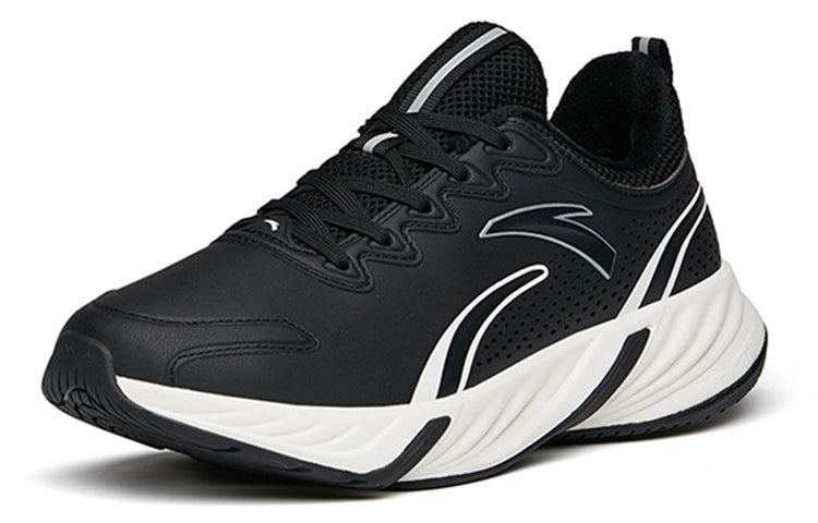 (WMNS) ANTA Run Collection Fleeced'Black White' 122145523-10