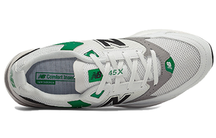 New Balance Mens MS45XLC1 D Lifestyle White/Black/Green MS45XLD1