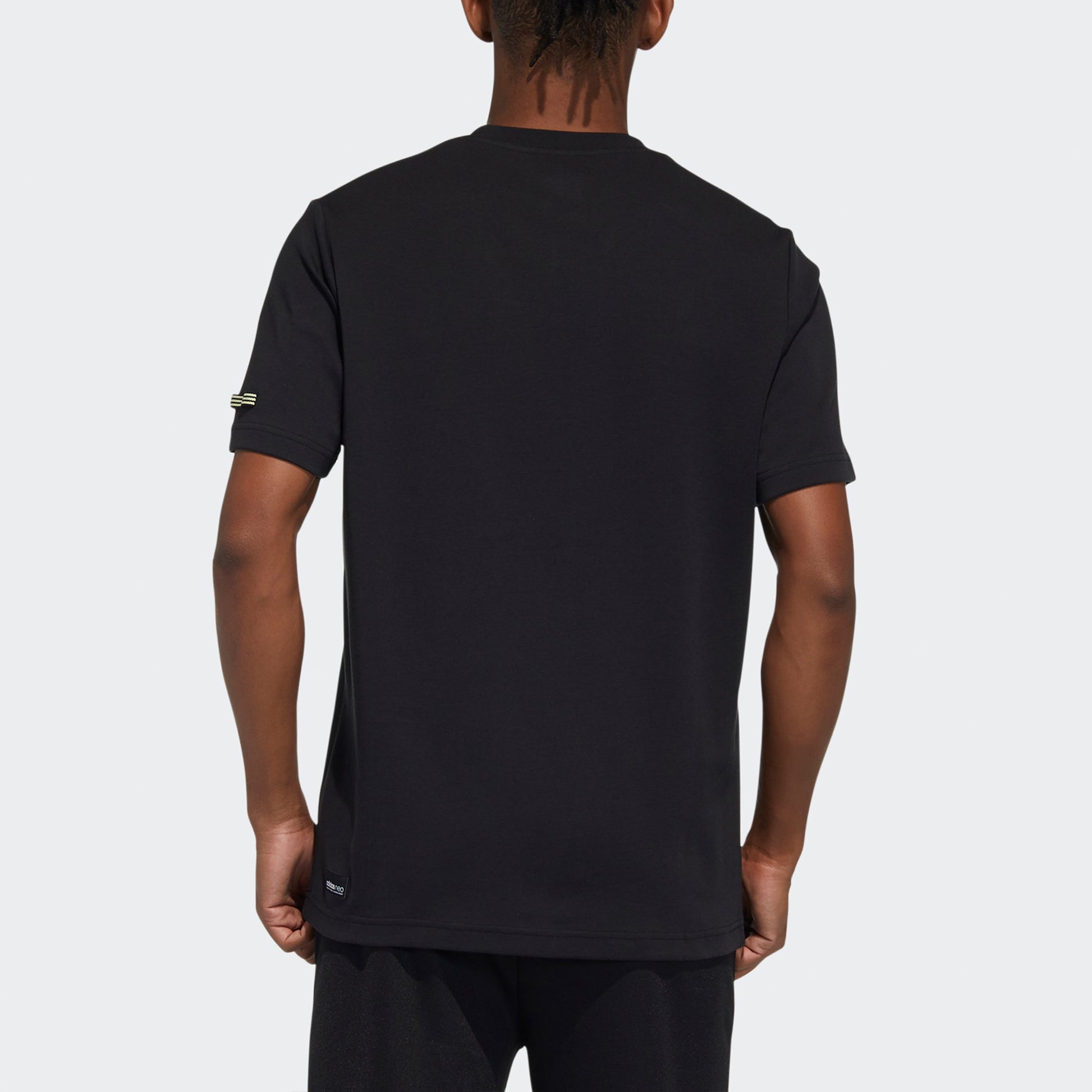 adidas neo M Ss May Tee 1 Pattern Printing Sports Short Sleeve Black HB5564