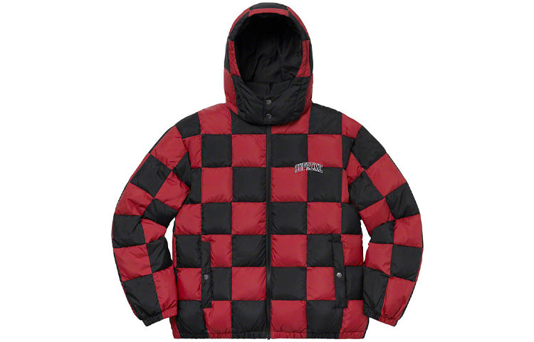 Supreme FW19 Week 17 Checkerboard Puffy Jacket 'Red' SUP-FW19-10891
