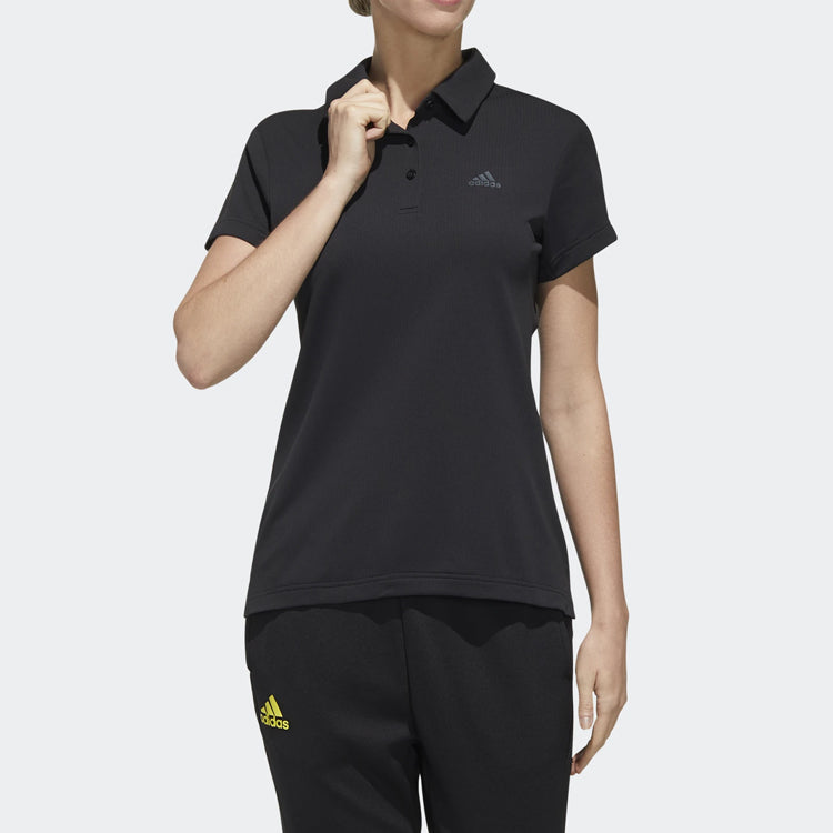 (WMNS) adidas Tennis Sports Black Polo Shirt FK1385