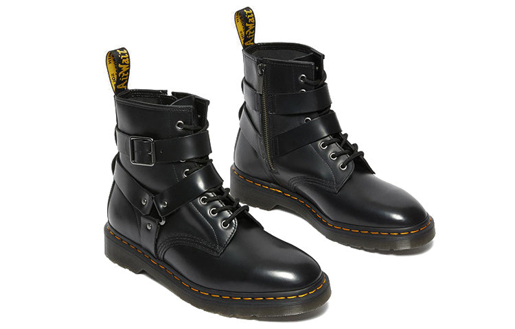 Dr. Martens Cristofor Leather Harness Lace Up Boots 'Black' 27485001