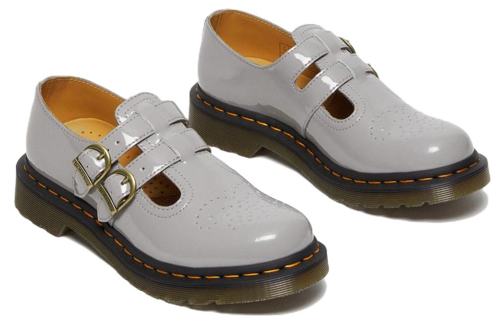 (WMNS) Dr. Martens 8065 Patent Leather Mary Jane 'Grey' 27974076