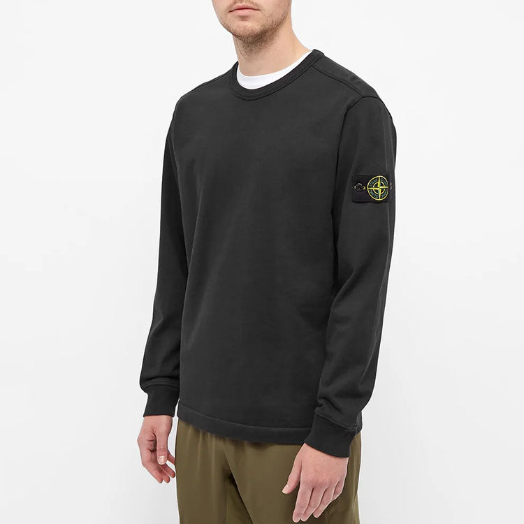 STONE ISLAND Lightweight Crew Sweatshirt 'Black' 751564450-V0029