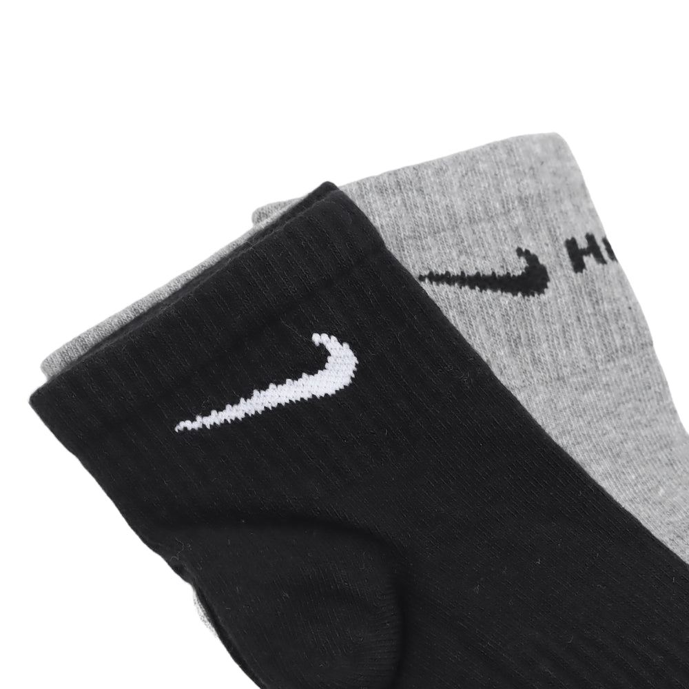 (GS) Nike Lightweight Socks 'Black White Grey' CU8129-902