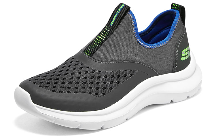 (GS) Skechers Comfy Slip On Shoes 'Grey Blue' 405260L-CCBL