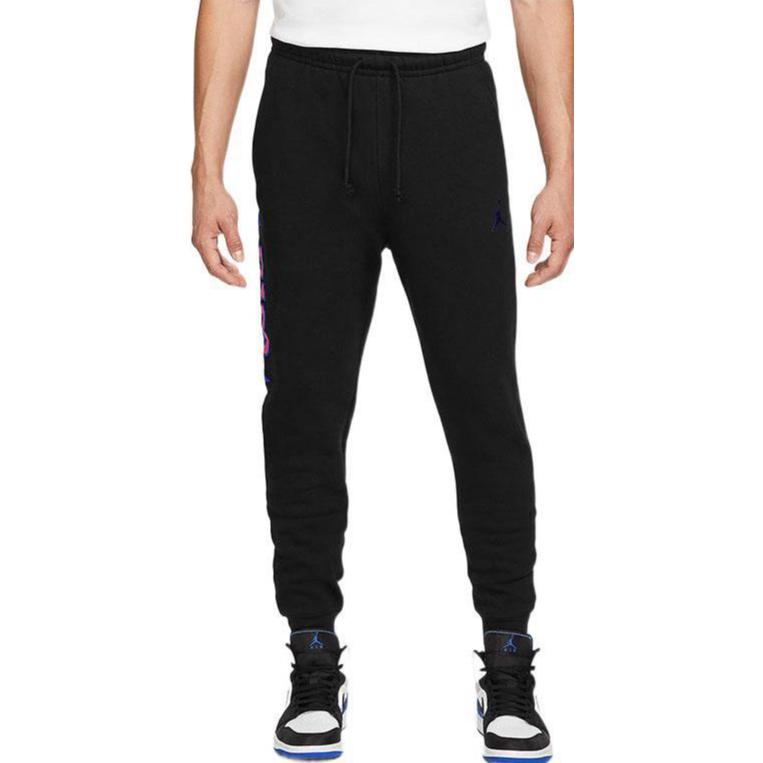 Men's Air Jordan Solid Color Logo Casual Bundle Feet Knit Sports Pants/Trousers/Joggers Black DR6425-010
