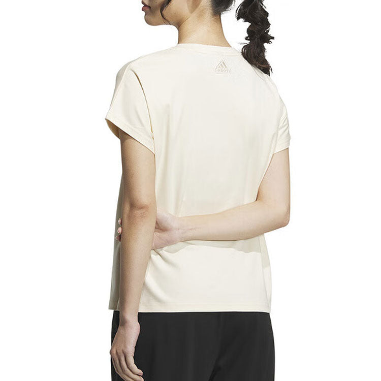 (WMNS) adidas 5 Miles Lounge Silky Touch T-shirt (Asia Sizing) Asia Sizing 'Beige' IM8861