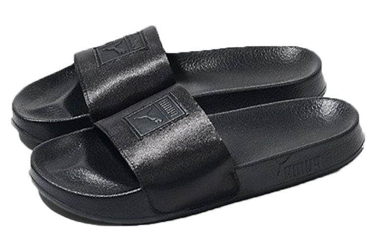 (WMNS) PUMA Leadcat Satin Slippers Black 365338-01