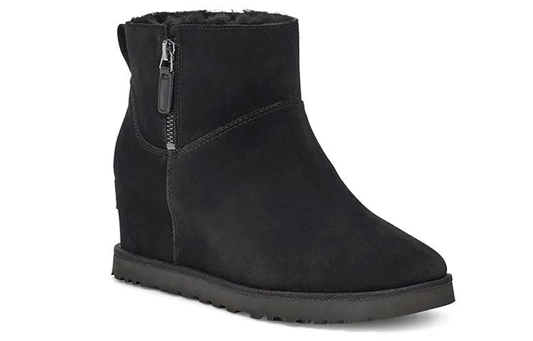 (WMNS) UGG Classic Femme Zip Mini Snow Boots Black 1117535-BLK