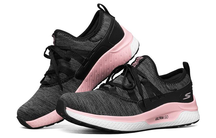 (WMNS) Skechers Go Run Steady 'Grey Pink' 128040-BKPK