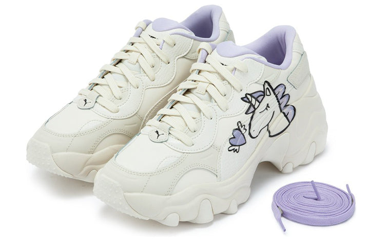 (WMNS) PUMA Pulsar Wedge 'White Purple' 386654-01