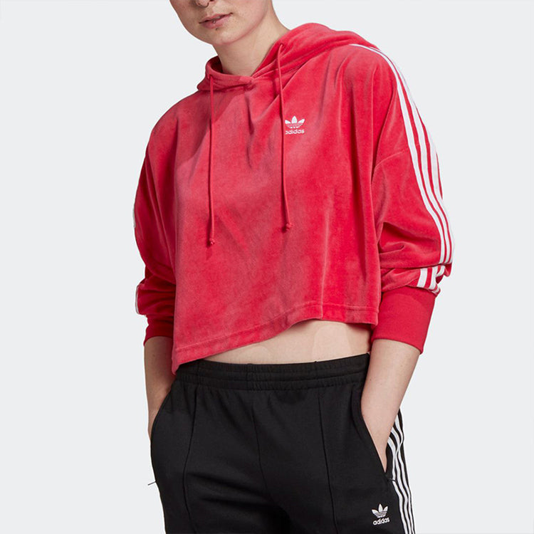 (WMNS) adidas originals Cropped Hoodie 'Red' GI7622