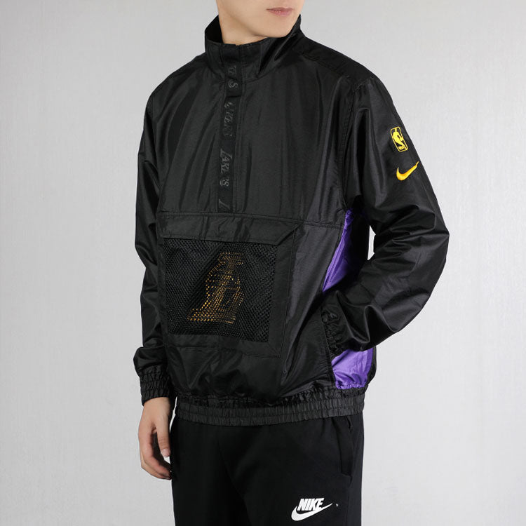 Nike Lightweight NBA Los Angeles Lakers Sports Jacket Black CJ7115-010