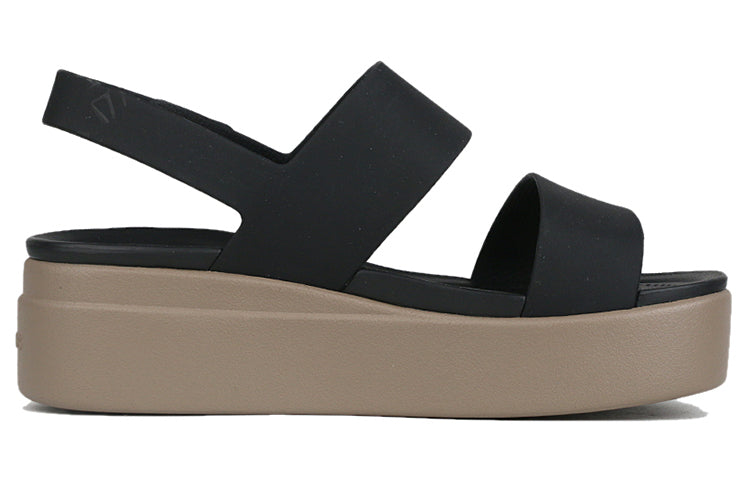 (WMNS) Crocs Brooklyn Thick Sole Black Sandals 'Black' 206453-07H