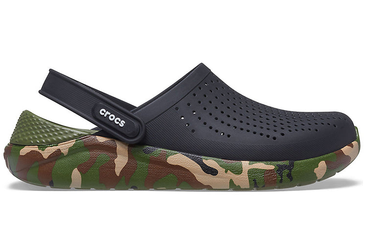 Crocs LiteRide Shoe Printing Classic Sandals Unisex Black 206491-0C4