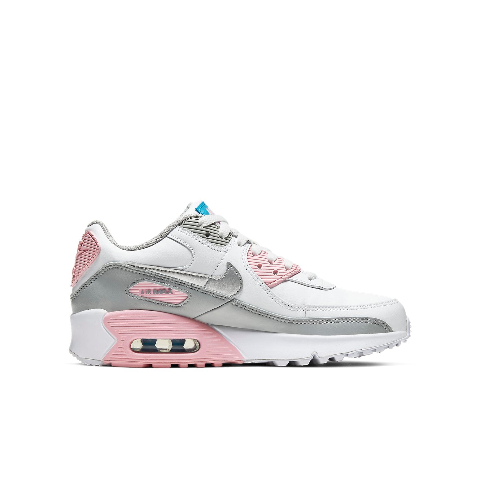 (GS) Nike Air Max 90 Leather 'Metallic Silver Pink' CD6864-004