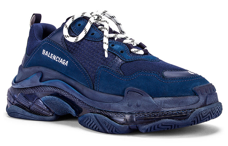 (WMNS) Balenciaga Triple S Clunky Shoes Navy 544351W09O14107