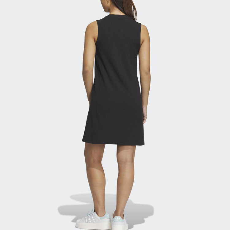 (WMNS) adidas originals Logo dress without sleeve 'Black' IP2193