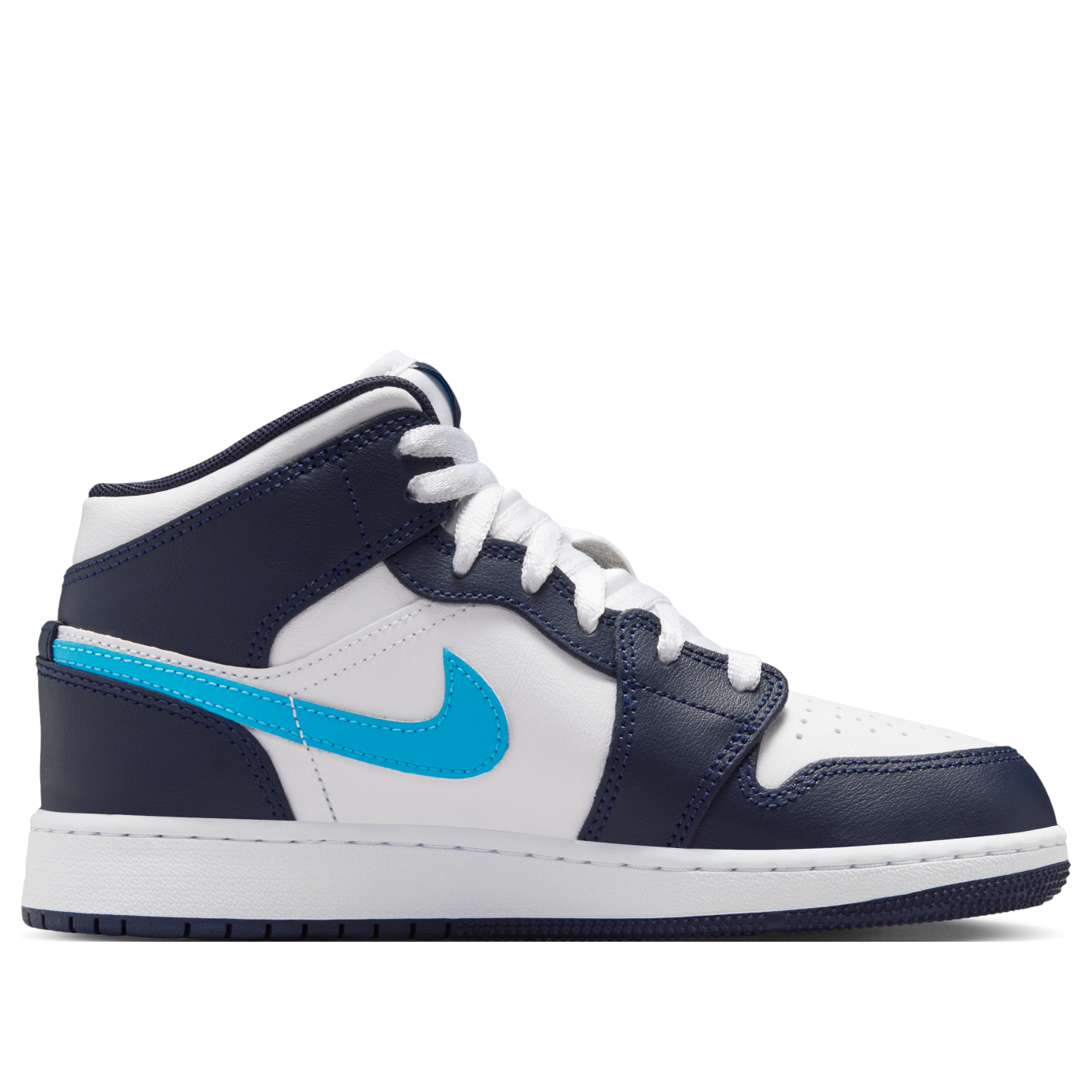 (GS) Air Jordan 1 Mid 'Obsidian White' DQ8423-404