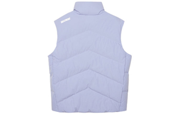 (WMNS) Skechers Letter Printed Down Vest 'Black Purple Pink' L421W110