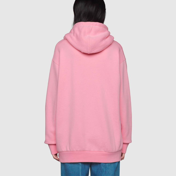 (WMNS) Gucci x Disney Donald Duck Printed Logo Embroidered Cotton Hoodie For Pink 615061-XJDC7-5358