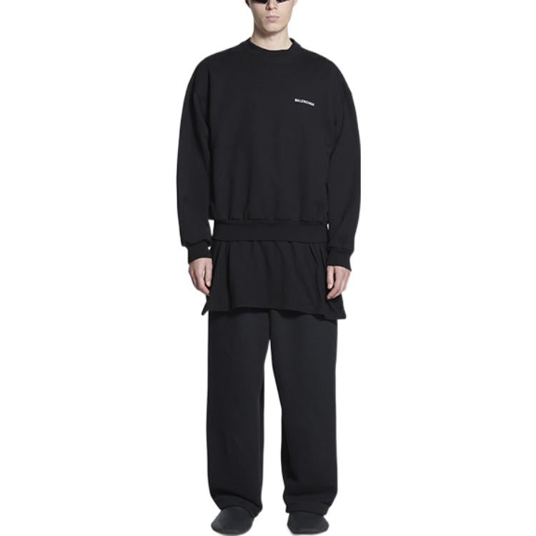 Balenciaga Crewneck Sweatshirt Regular Fit 'Black' 697869TMVF51070