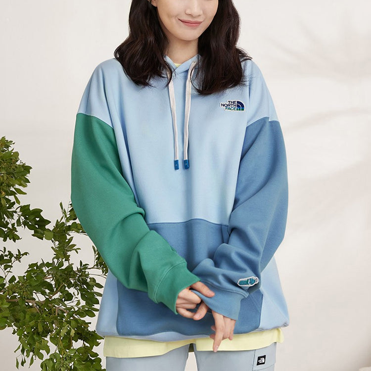 (WMNS) THE NORTH FACE Essential Color Block Eco Hoodie 'Blue' NM5PM05A