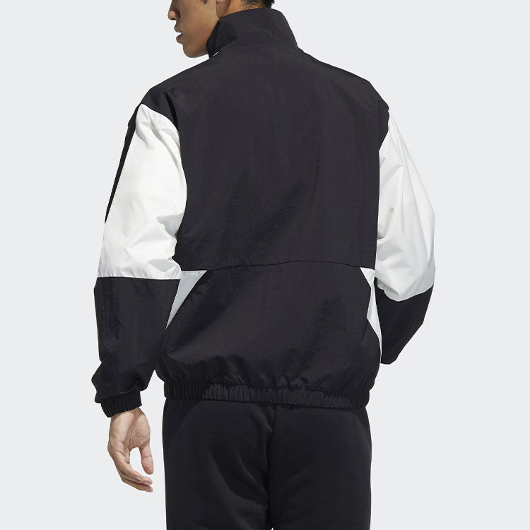 adidas neo Pattern Colorblock Sports Jacket Black H44998