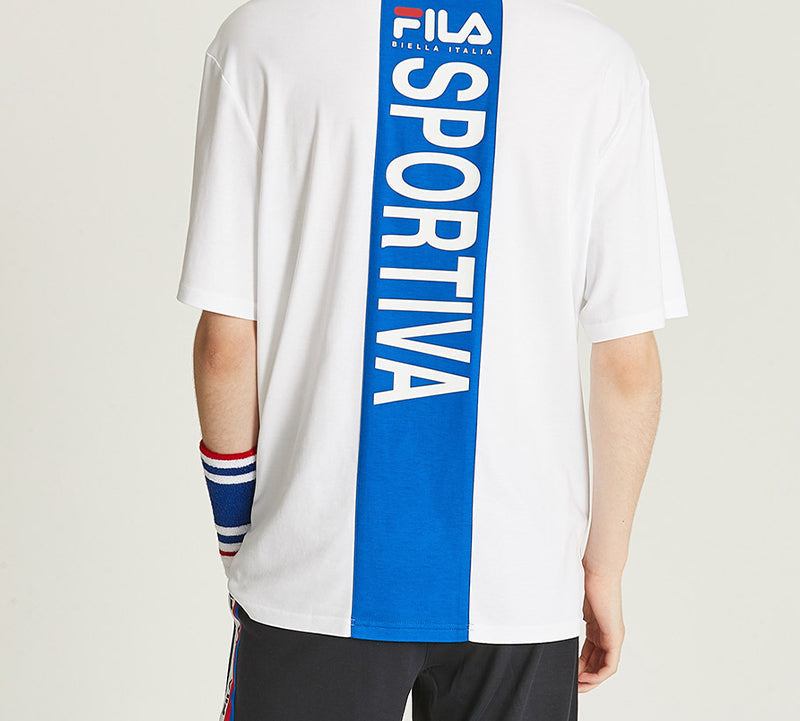 FILA Back Alphabet Printing Short Sleeve White F11M938115F-WT