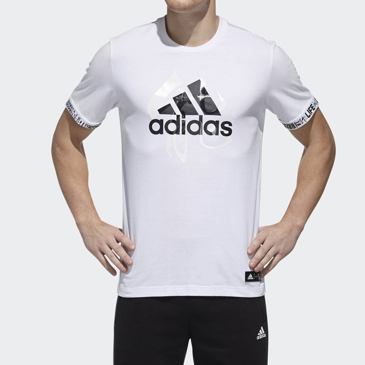 adidas Peking Op Mask Training Round Neck Pullover Short Sleeve White EA2108