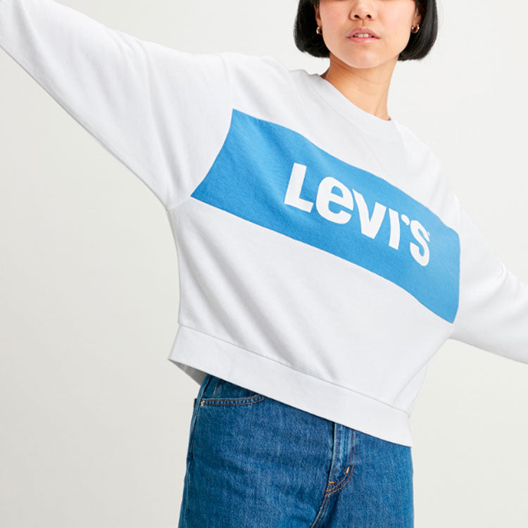 (WMNS) Levi's Casual Sports Long Sleeves T-Shirt 'White' 85777-0000