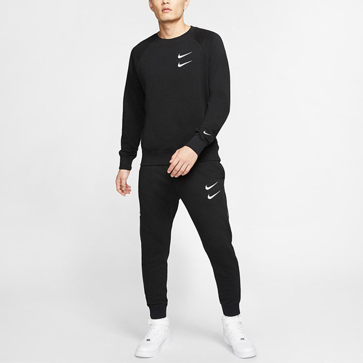 Nike Embroidered Fleece Lined Stay Warm Round Neck Pullover Black DD5079-010