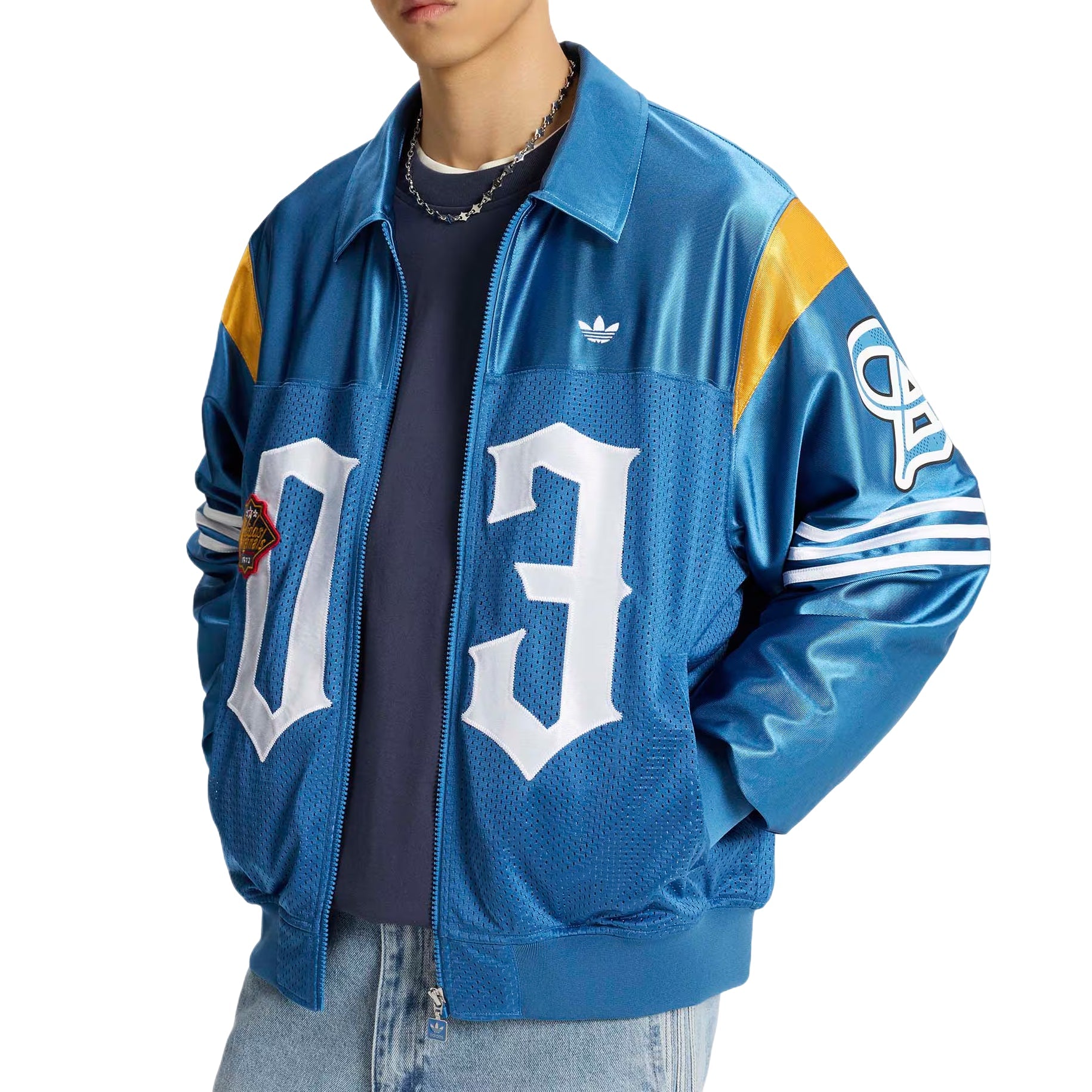 adidas Loose Fit Jacket Asia Sizing 'Blue' KS2892