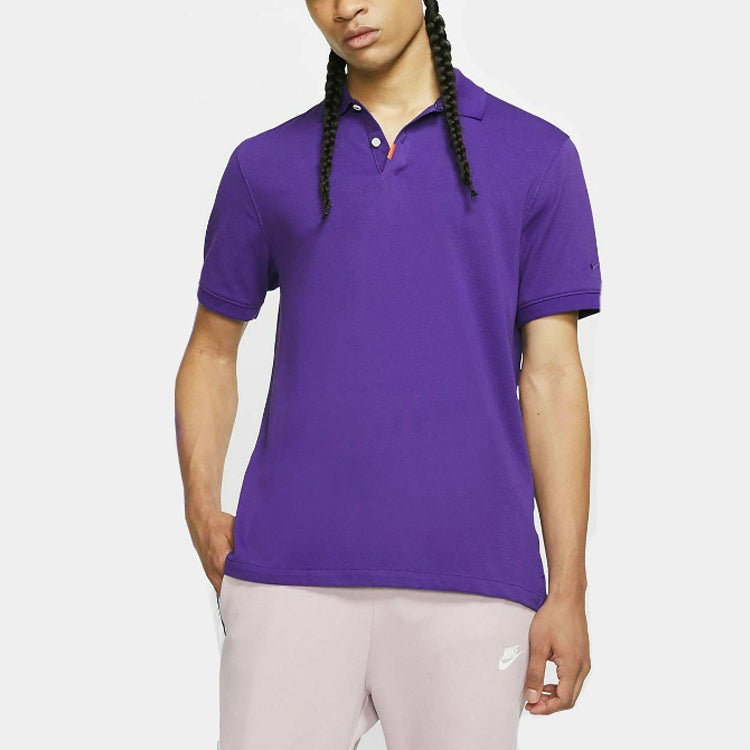 Nike Casual Breathable Short Sleeve Polo Shirt Purple BV0481-547