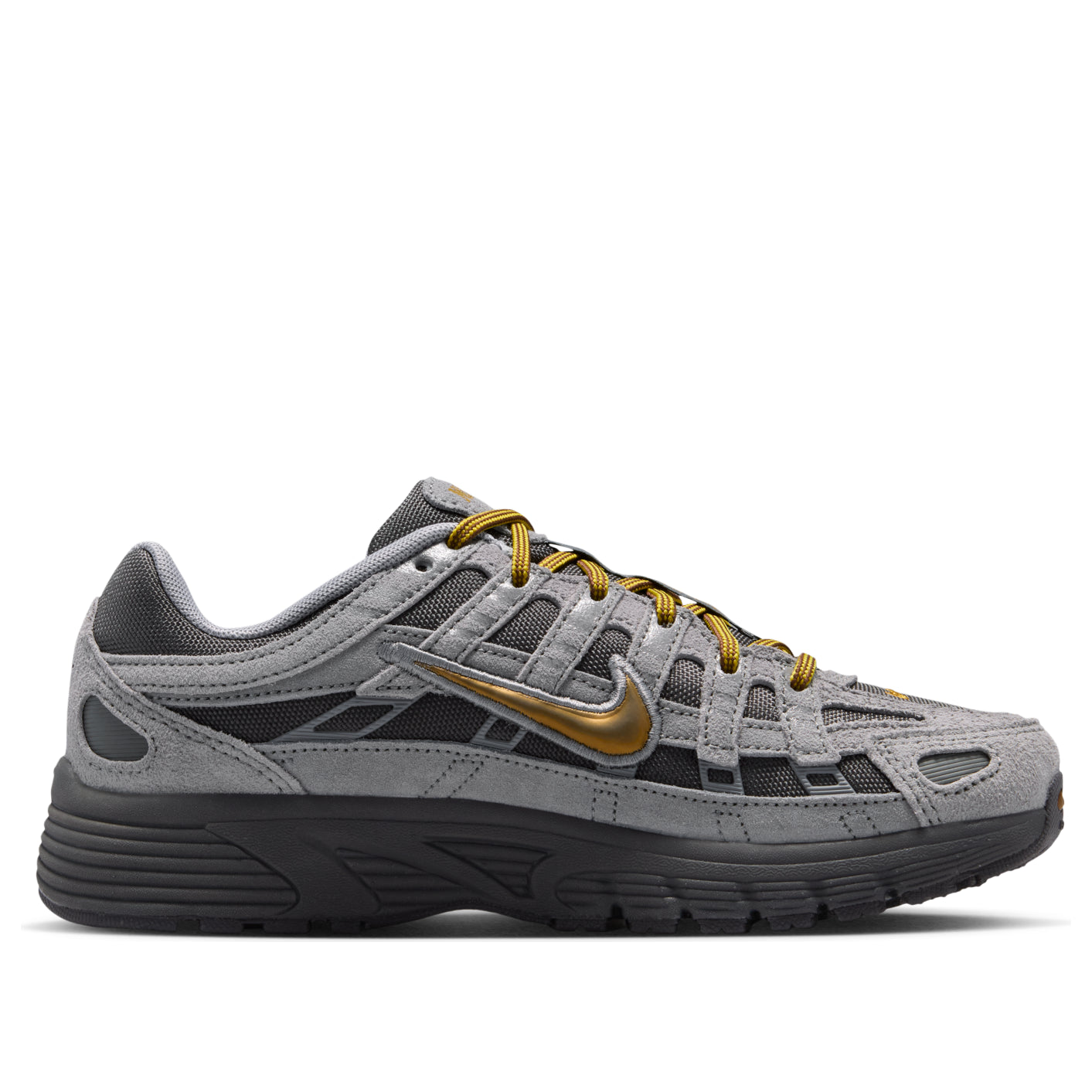 (GS) Nike P-6000 Premium 'Medium Grey Golden Hoops' IO4668-200