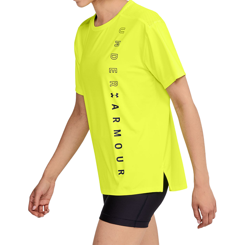 (WMNS) Under Armour Sport Training Sports Short Sleeve Yellow 1355703-786