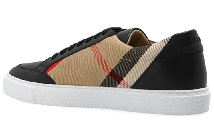 (WMNS) Burberry 25 Check and Leather Sneakers 'Black' 80575081