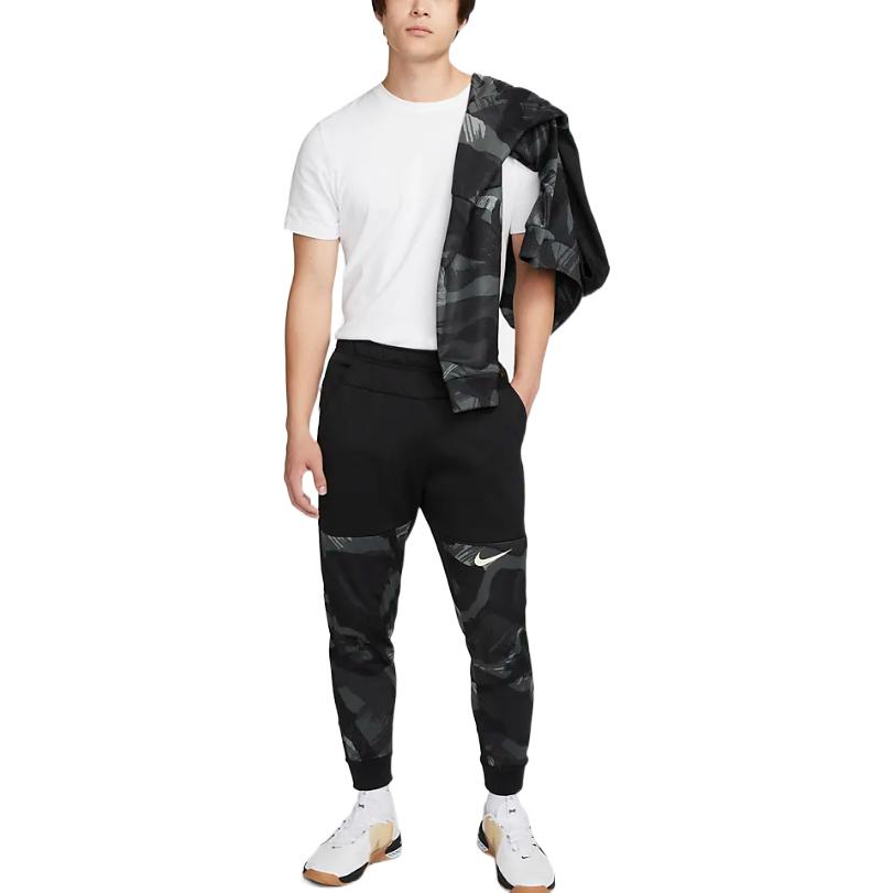 Nike Pattern Printing Bundle Feet Sports Pants Men's Black DQ6619-010