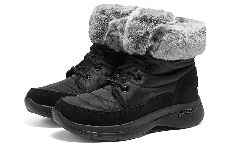 (WMNS) Skechers Go Walk Arch Fit 'Black' 144409-BKGY