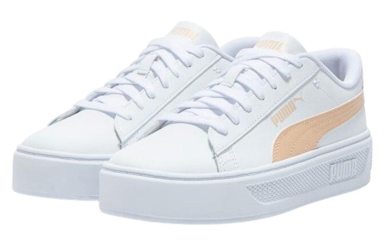 (WMNS) PUMA Smash Platform V3 'White/Beige' 390758-03